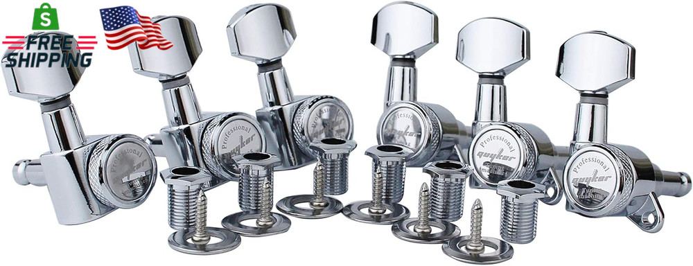 Guyker Guitar Locking Tuners (6 for Right) - 1:18 Lock String Tuning Key Pegs Ma