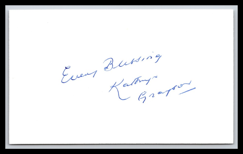 Kathryn Grayson - Actress - 3x5 Card - Signed / Autograph
