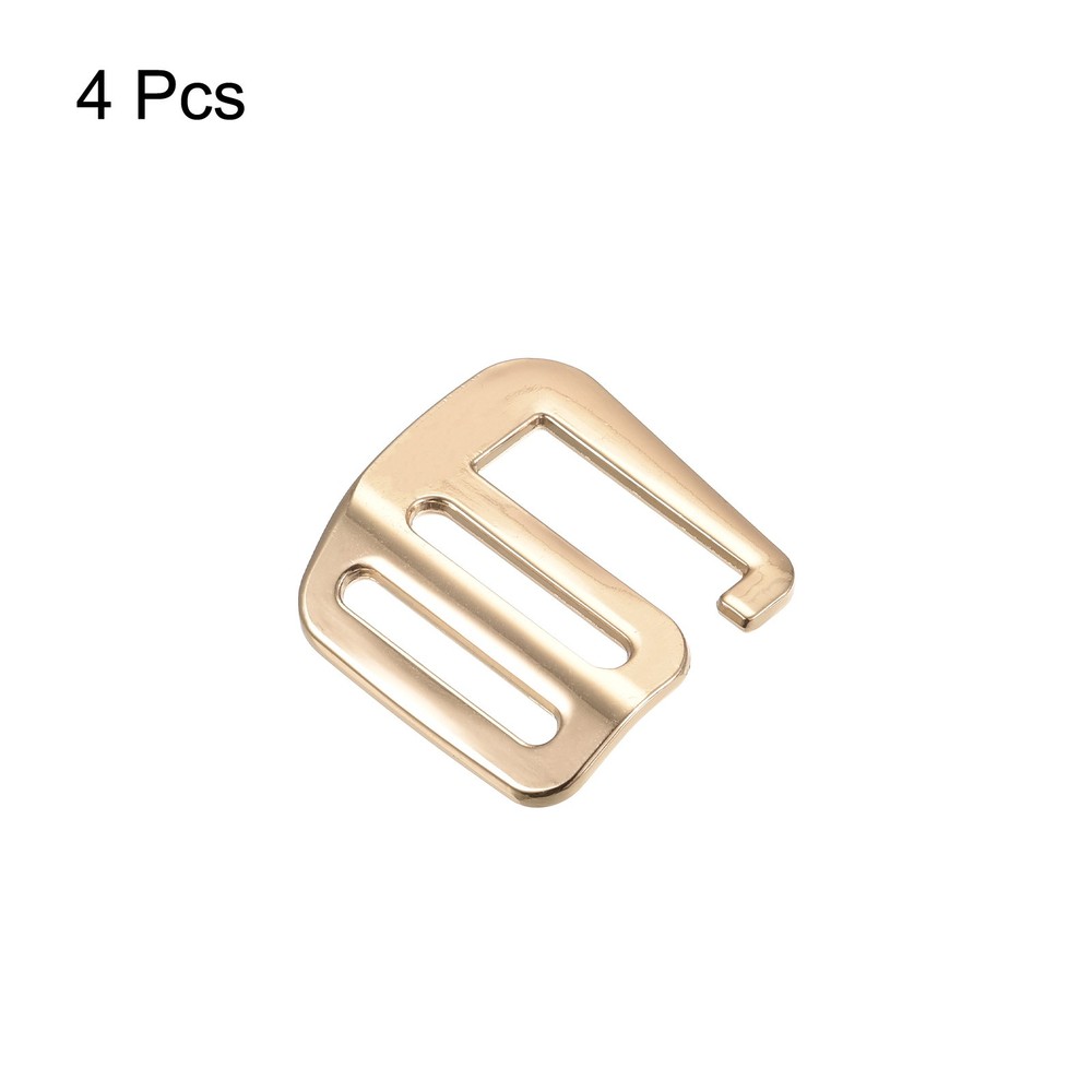 0.98" Webbing Release G Hook Buckle Adjusters for Backpack Strap, 4Pcs Gold