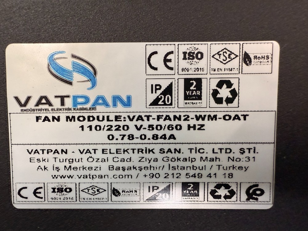 2-Fan Cooling Ventilation Wall-Mounted Server Rack Module w/ Analog Therm On/Off