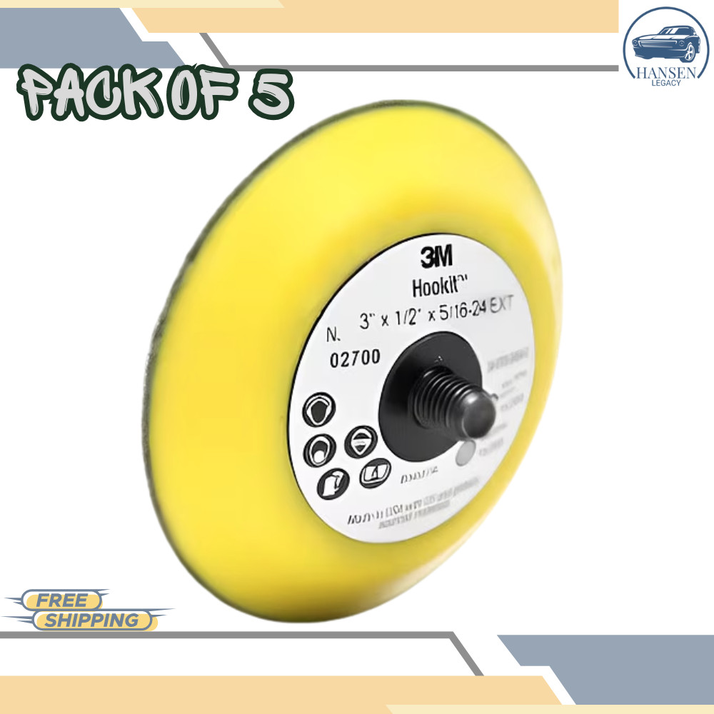Hook-and-Loop Disc Backup Pad, 3D, PK5 3M