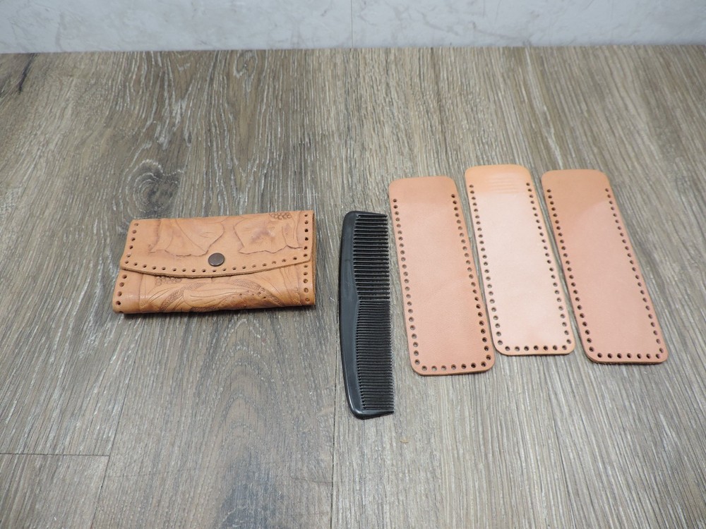 2 Leather Projects Key Holder Comb Case Leather Only