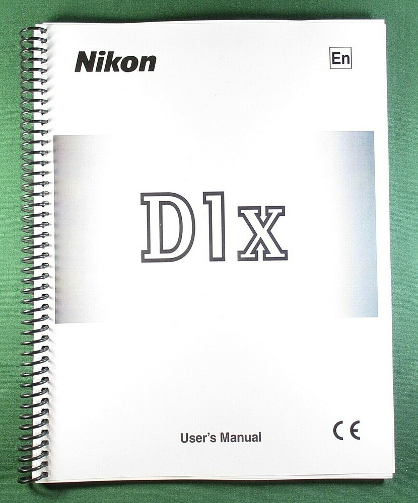 Nikon D1X User's Manual: 238 Pages & Protective Covers