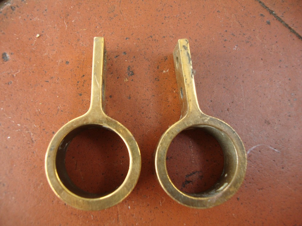 Antique brass sash lift rings