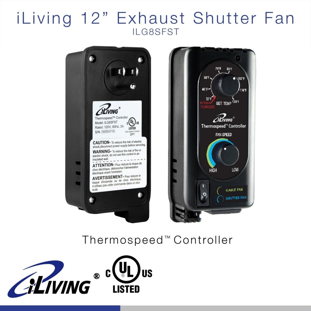 iLIVING Exhaust Fan Thermospeed™ Controller