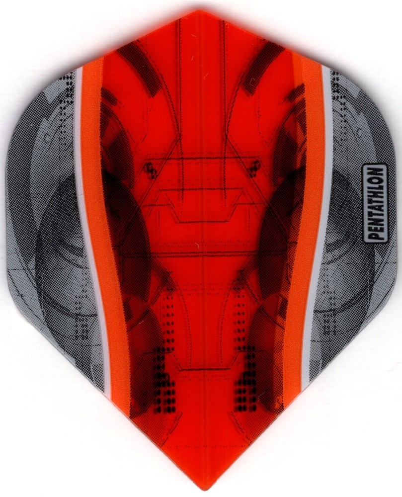 Silver Edge ORANGE PENTATHLON Dart Flights: 3 per set
