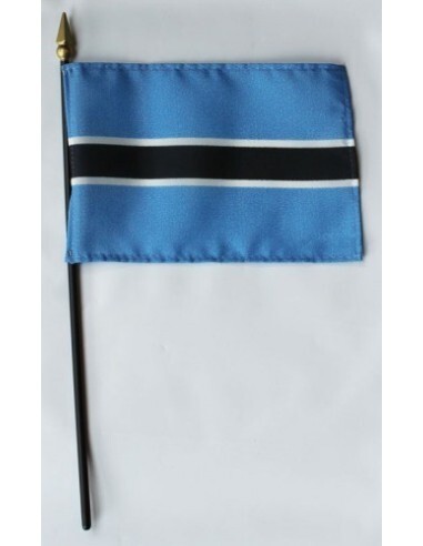Botswana 4" x 6" Mounted Flags