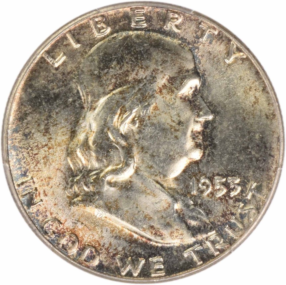 1953 Franklin Silver Half Dollar MS65FBL PCGS