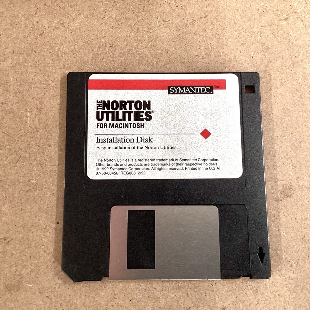 Symantec Norton Utilities For Macintosh Version 2.0 Vintage Software