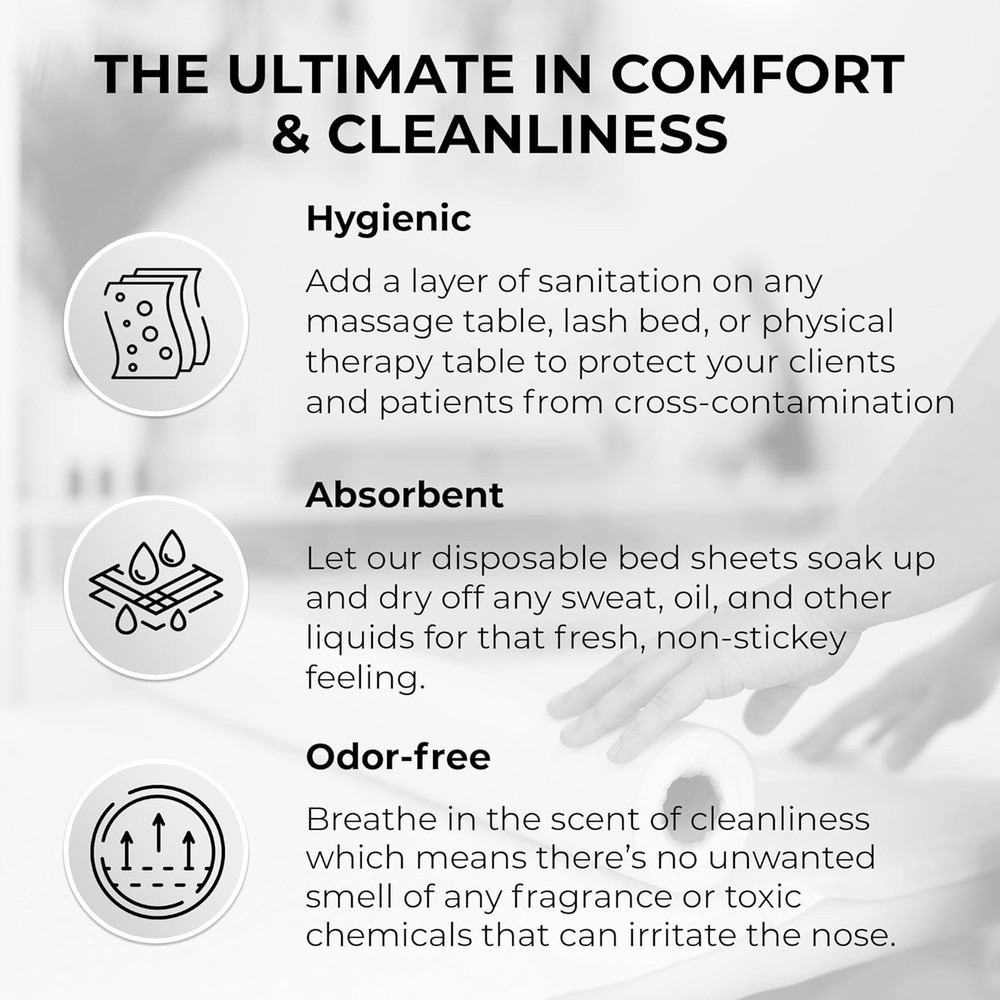 Moisture-Resistant Disposable Massage Cover - 60 Sheets, Easy Clean-Up Solution