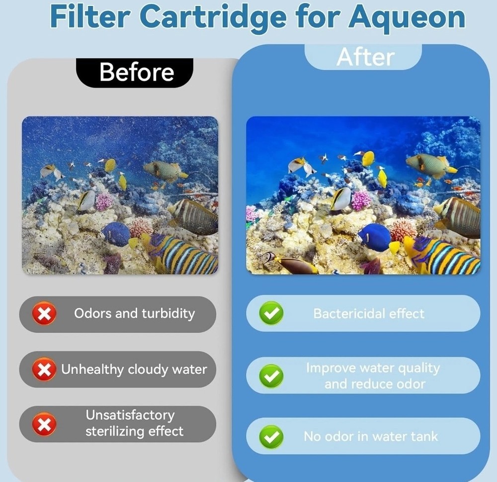 Large Replacement Filter Cartridges for Aqueon - 16 Pack