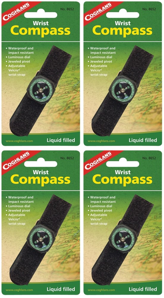 Coghlan's Liquid Filled Wrist Compass (4-Pack)