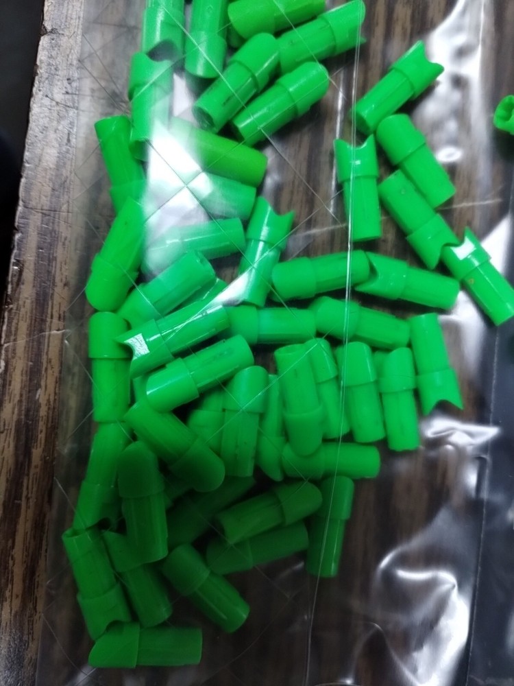 Four Dozen Crescent Half Moon Crossbow Nocks Green