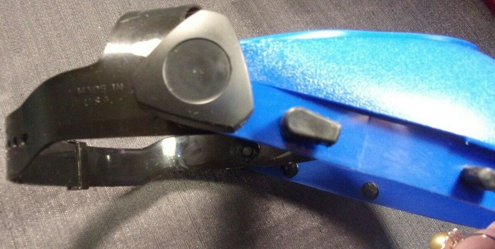 FACE SHIELD ADJUSTABLE FRAME P/N 2001002 ITEM # 4240 00 202 9473 BLUE SHIELD