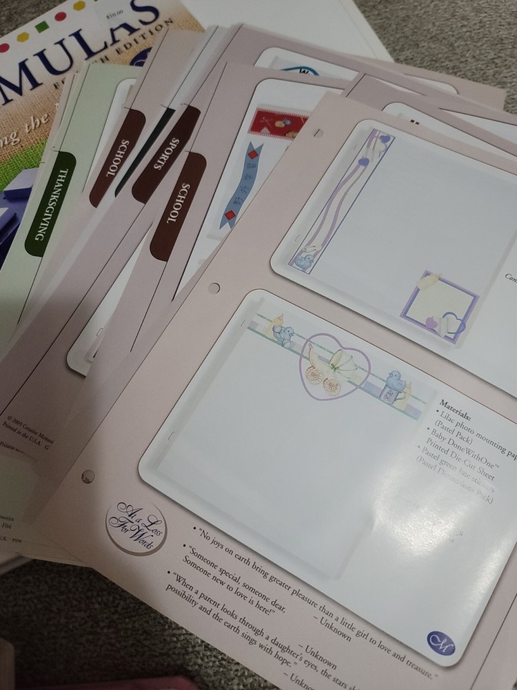 Creative Memories Scrapbook Page Design Layout Books Fast Formulas, insert pages