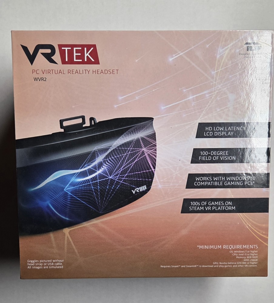 VR Tek WVR2 Wireless VR Headset Virtual Reality Glasses