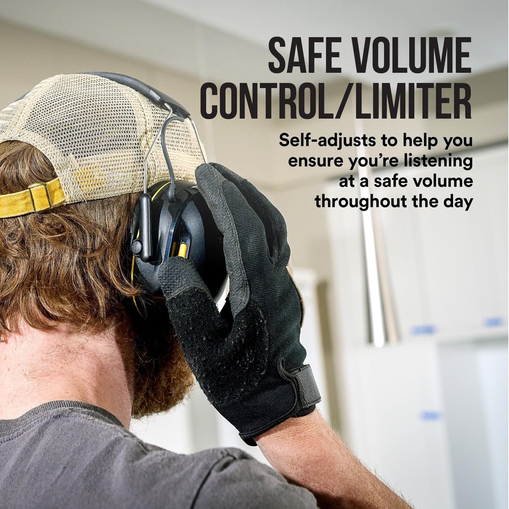 3M WorkTunes Connect Wireless Hearing Protector with Bluetooth Technology, Bl...