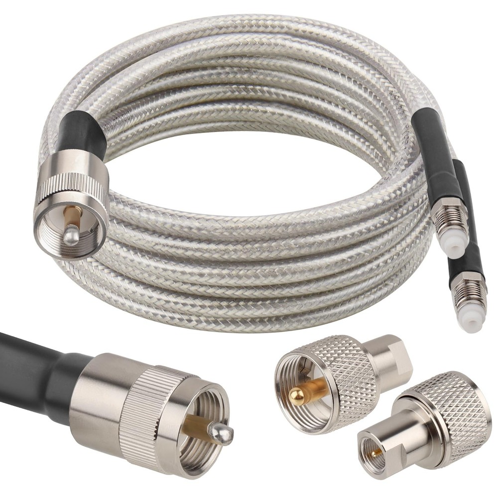 Dual CB Antenna Coax Cable 6FTLow Loss RG8X Stranded Core CB Coax Cable with ...