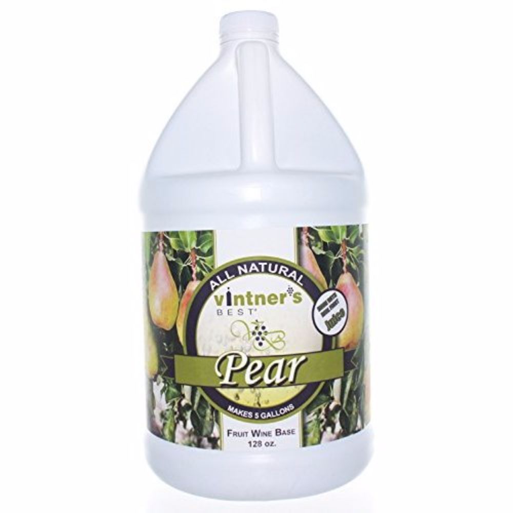 Vintners Best Fruit Wine Base Pear for Home Wine Making 128 oz. Jug