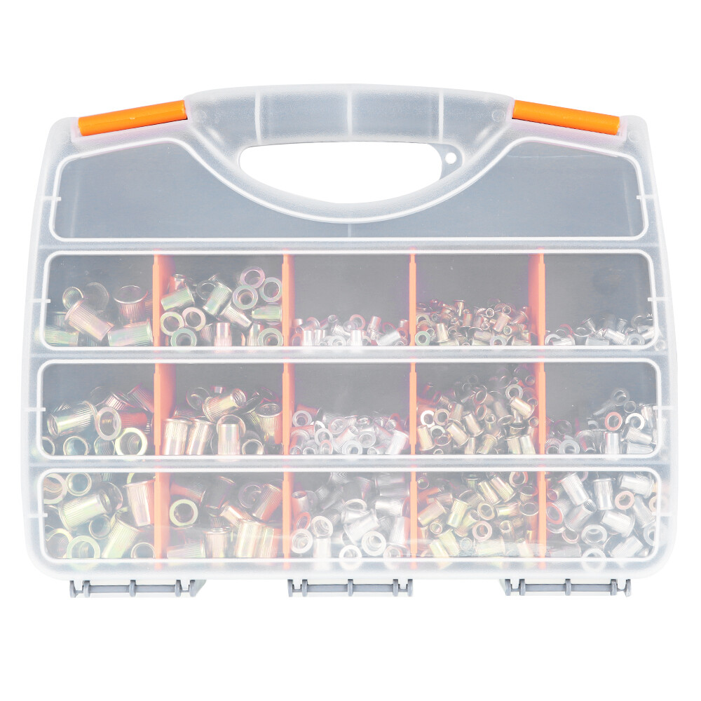 Rivnut Rivet Nut Tool Kit 900PCS with Hand Tool for Threaded Insert Fixing