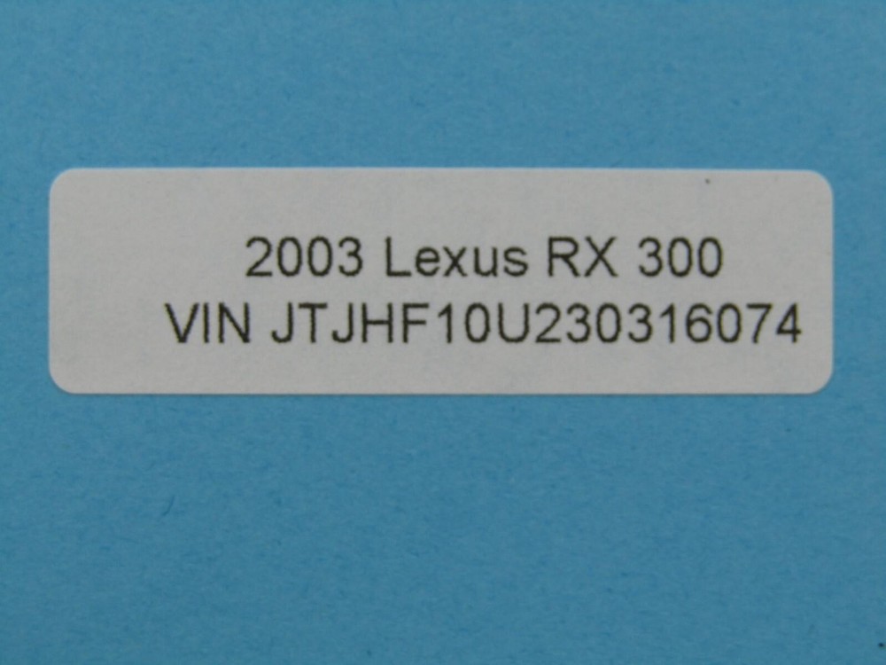 2003 Lexus RX300 Trunk Emergency Tool Set OEM