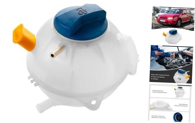 Coolant Reservoir Tank w Cap Sensor for VW Beetle 2.0L 06-10 1J0121403