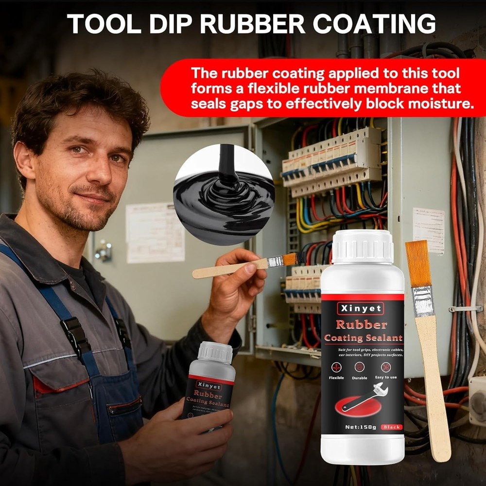 150ml Tool Dip Rubber Coating, Rubber Dip for Tools, Waterproof, Flexible Pee...