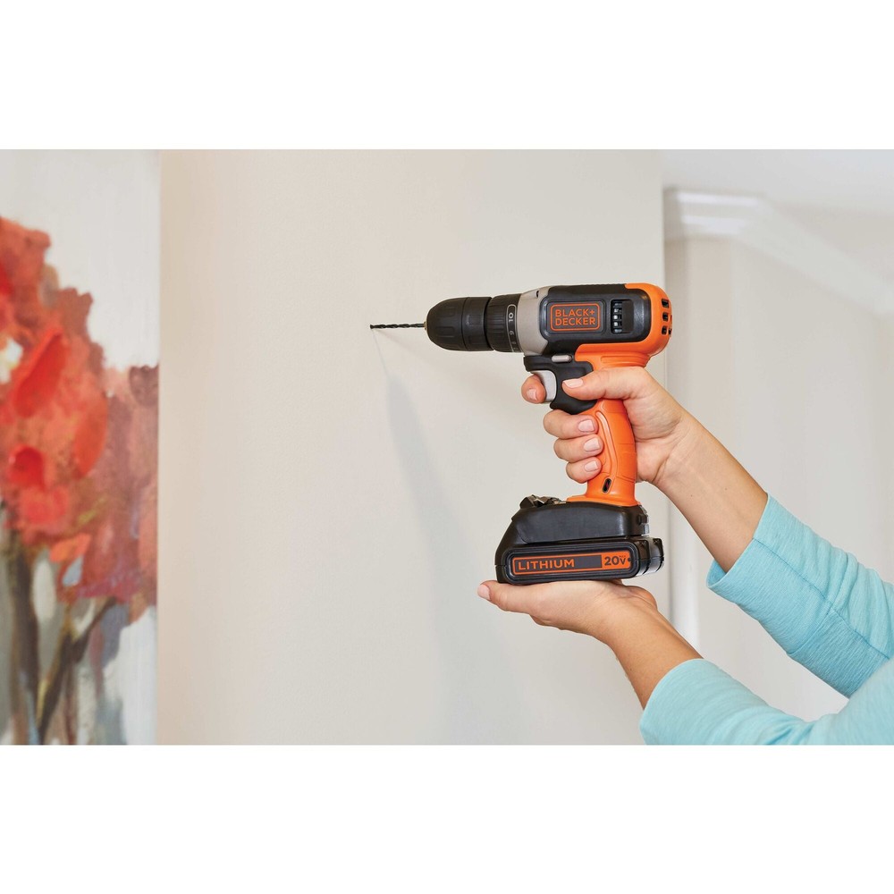 BLACK+DECKER 20V MAX* Drill Hand Tool and Accessory Home Project Kit- BCKSB62C1