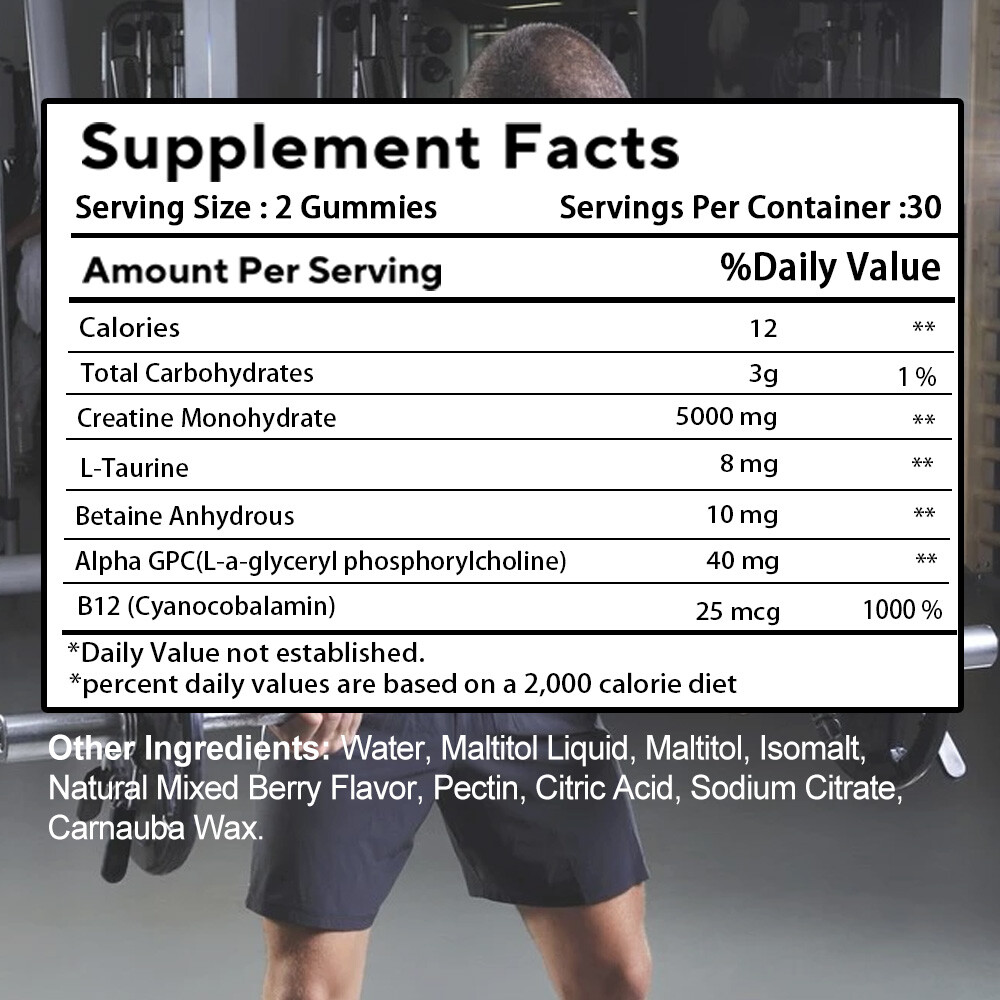 Creatine Monohydrate 5000Mg Increases Muscle Energy Improved Performance