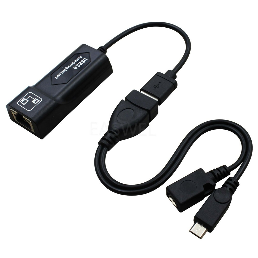 LAN Ethernet Rj45 Connector OTG USB Adapter Cable for Amazon Fire Stick 2nd