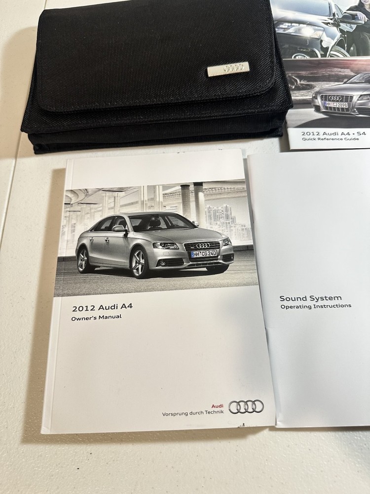 2012 Audi A4 Owner's Manual Quick Reference Guide Warranty Lot