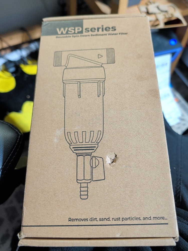 iSpring WSP-500 Reusable Whole House Spin Down Sediment Water Filter, 500 Micron