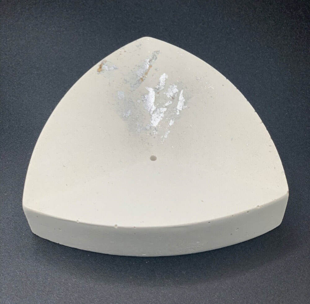 Modern and Chic Cement with Metallic Leaf Accent Scent Holder