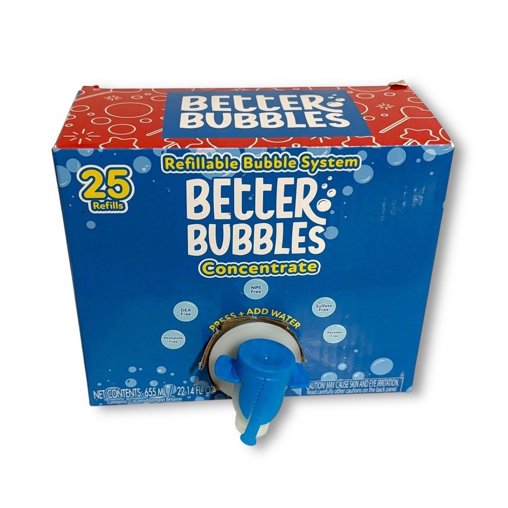 Better Bubbles Concentrate 25 refills Refillable Bubble System 640mL Solution