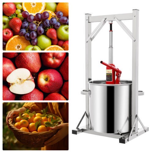 5.8Gal Fruit Wine Press, Manual Stainless Steel Cider Press with Hydraulic Jack