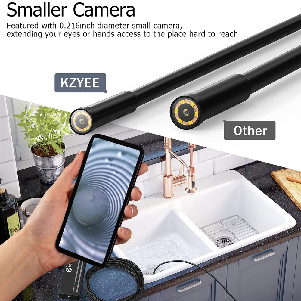 6LED USB Snake Endoscope Borescope HD Inspection Camera Scope for Android IOS