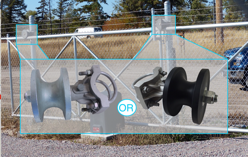 (2) Chain Link Rolling Gate NYLON TRACK ROLLERS: 2" x 1-5/8" Track Wheels