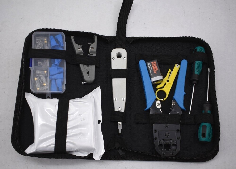 Generic Network RJ-45 Crimping Tool Set Ethernet Network Cable Connector Tester