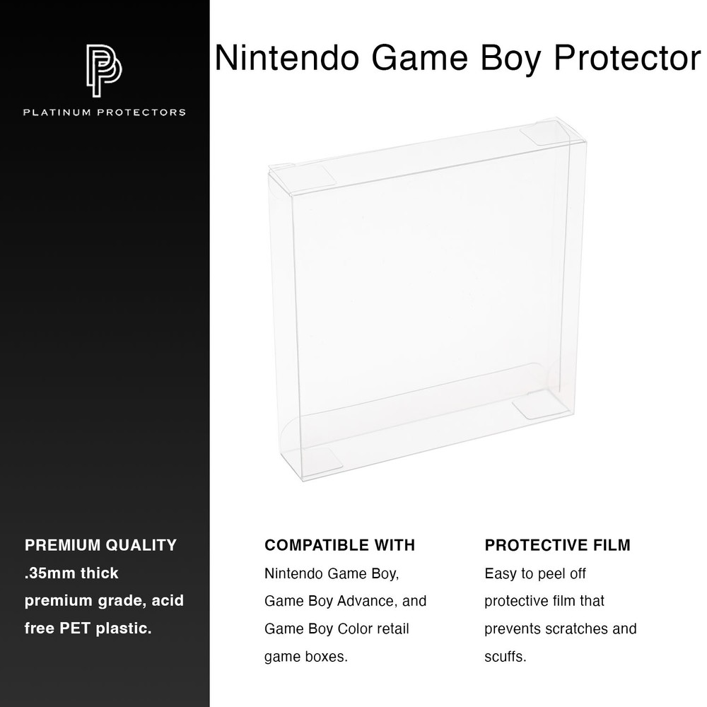 Nintendo Game Boy Advance Game Box Protector Case Clear Plastic Thick Sleeve