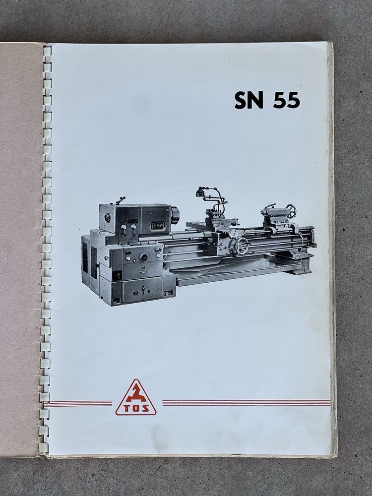 TOS SN55 Center Lathe Manual