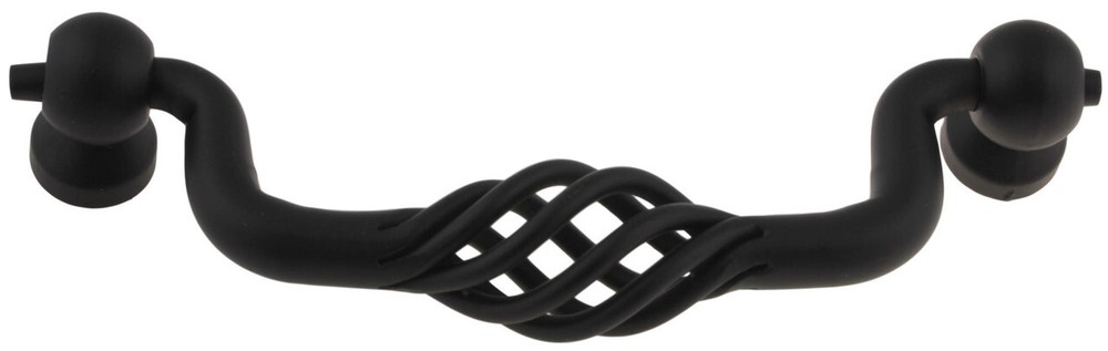 (12 Pack) 3-3/4" Forged Iron Collection Bird Cage Bail Pull Flat Black