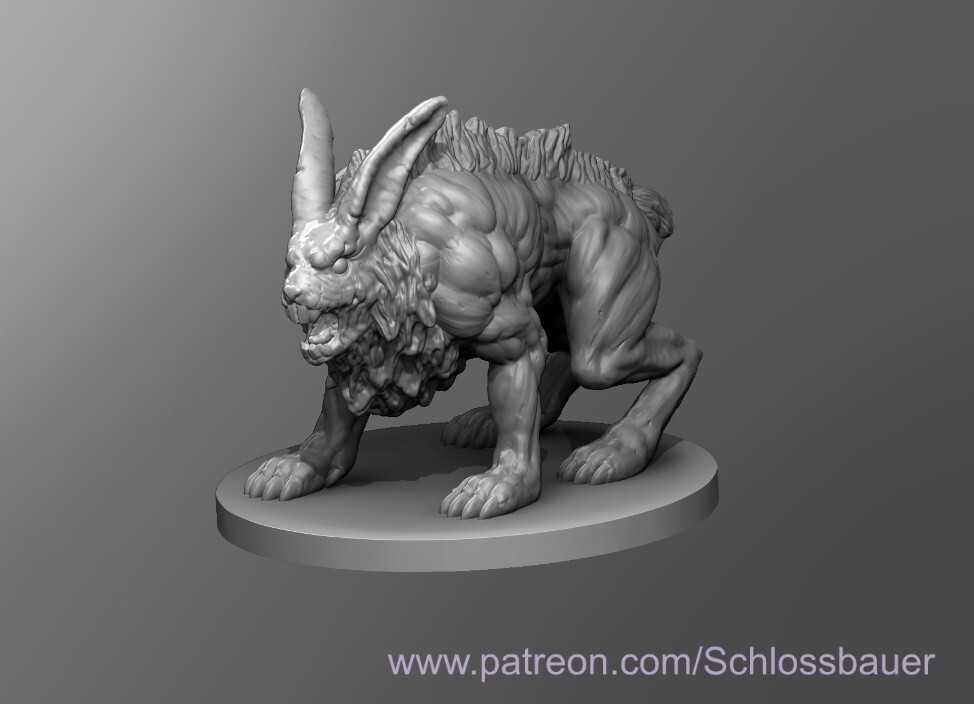 Predator Rabbit Monster Manual 28mm Scale DND D&D Miniature SB