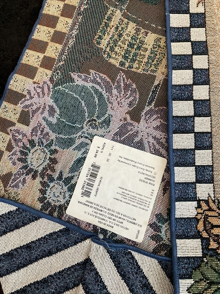 Table Runner Seed Packets, Scarecrow with Tassels 13” X 72”