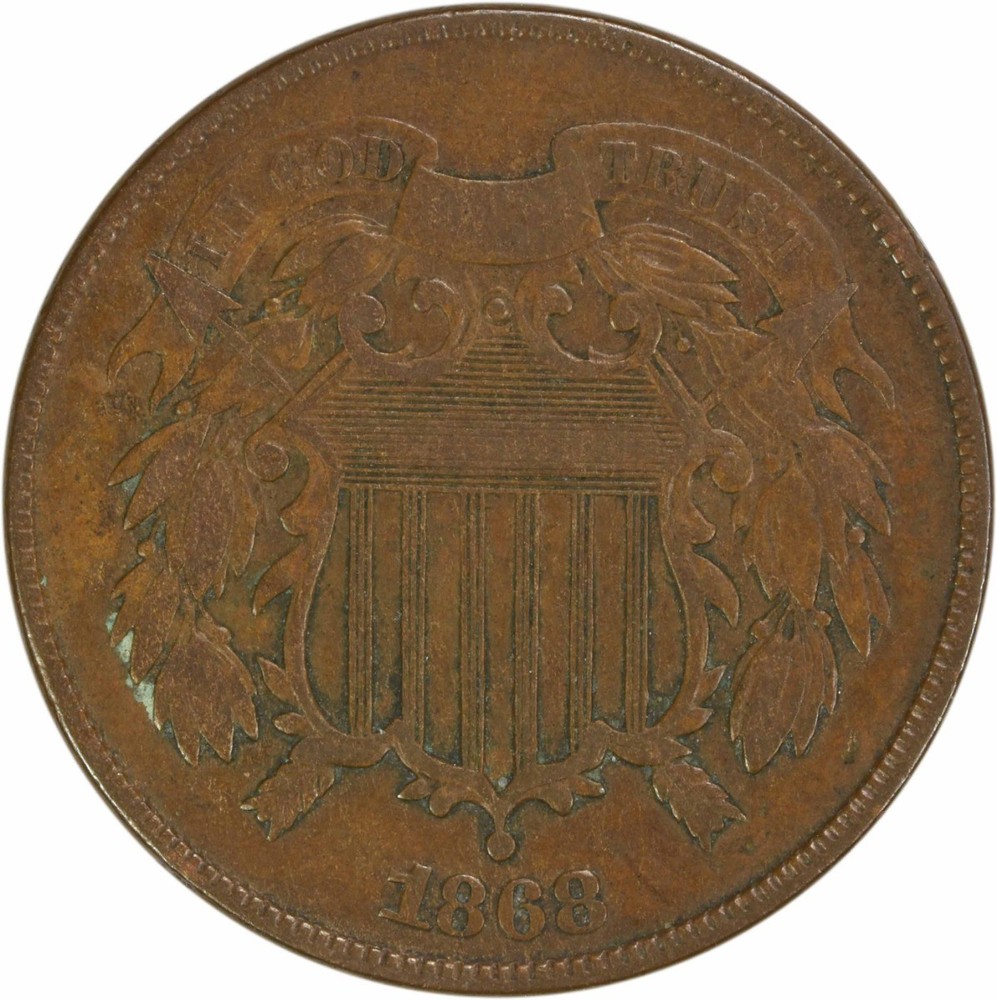 1868 Two Cent Piece VF Uncertified #124
