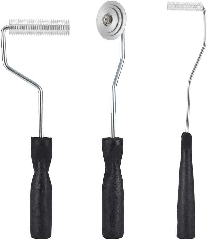 Fiberglass Roller Tools Kit, 3pcs Resin Laminating Bubble Set
