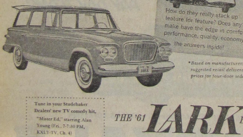 Vintage 1961 Studebaker Lark Car Newspaper Print Ad