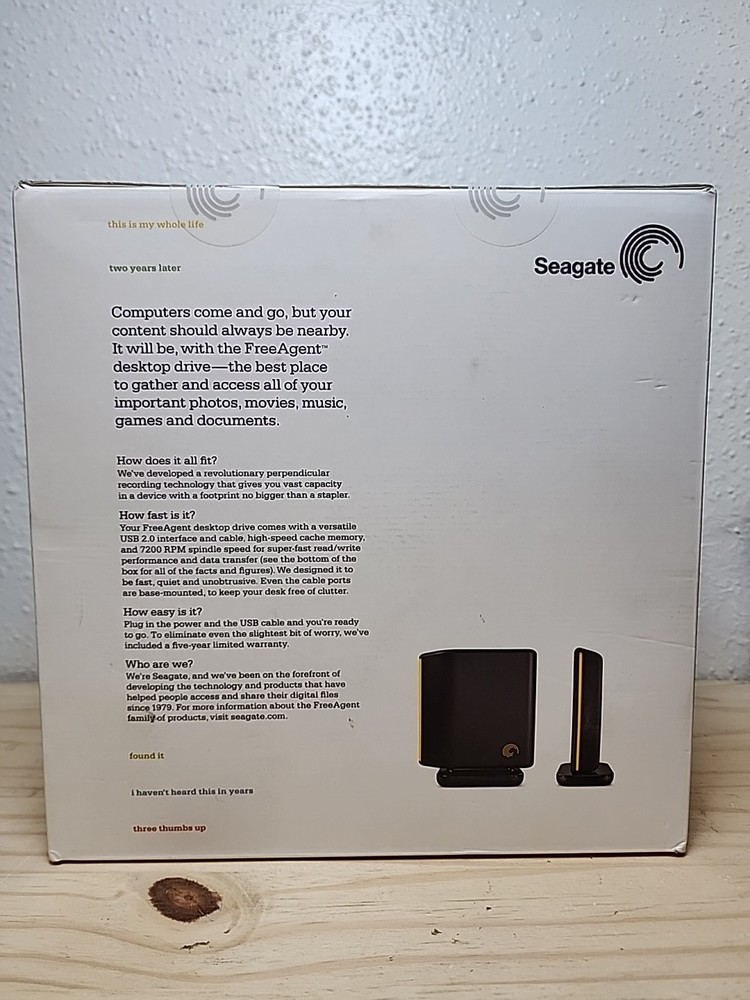 Seagate FreeAgent External Hard Drive 500GB USB 2.0 PC or Mac