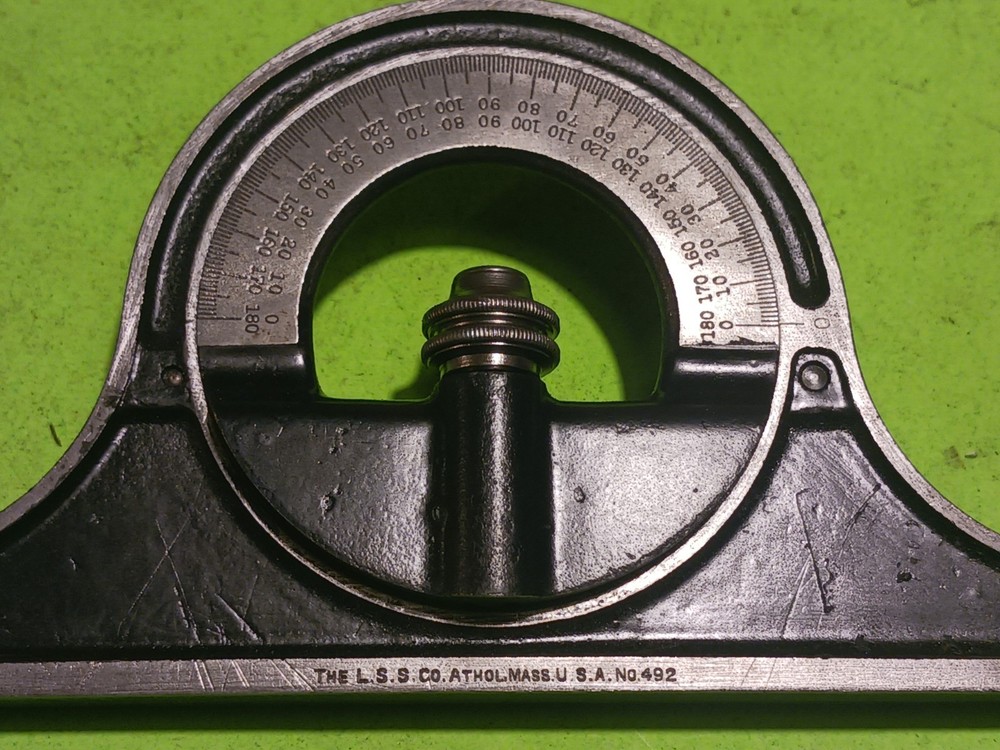 Starrett Combination Square 5pcs Head,Protractor,center Head, 12" rule & scribe