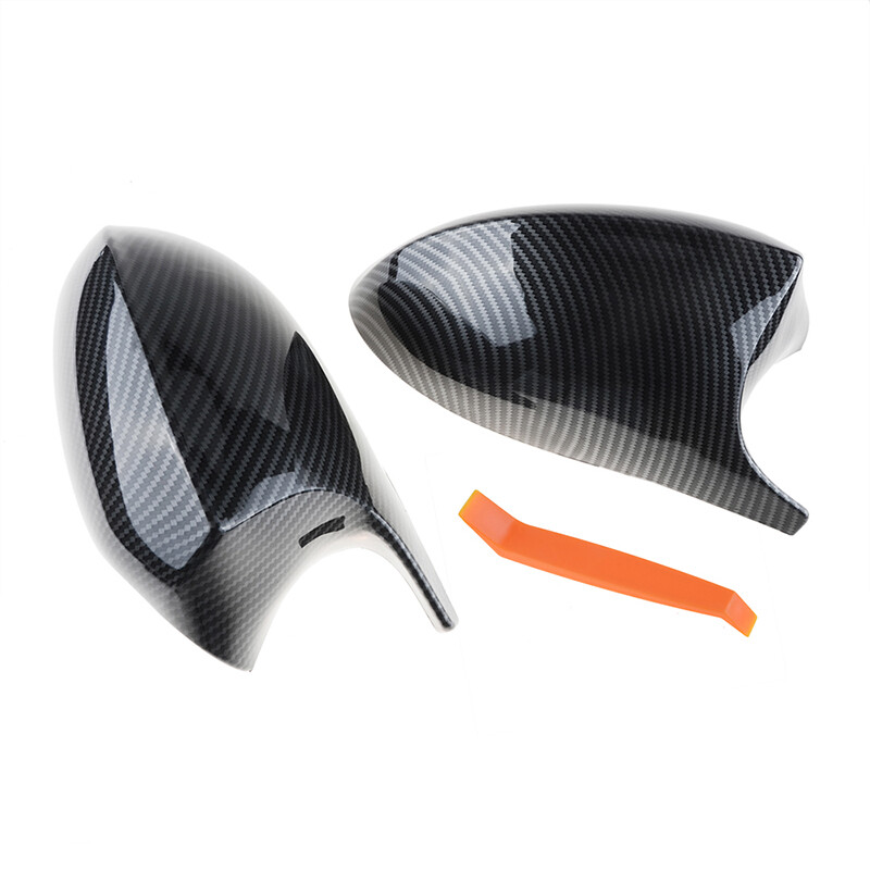 For BMW E90 E91 E92 E93 PRE-LCI Carbon Look M3 Style Side Mirror Cover Cap 2Pcs