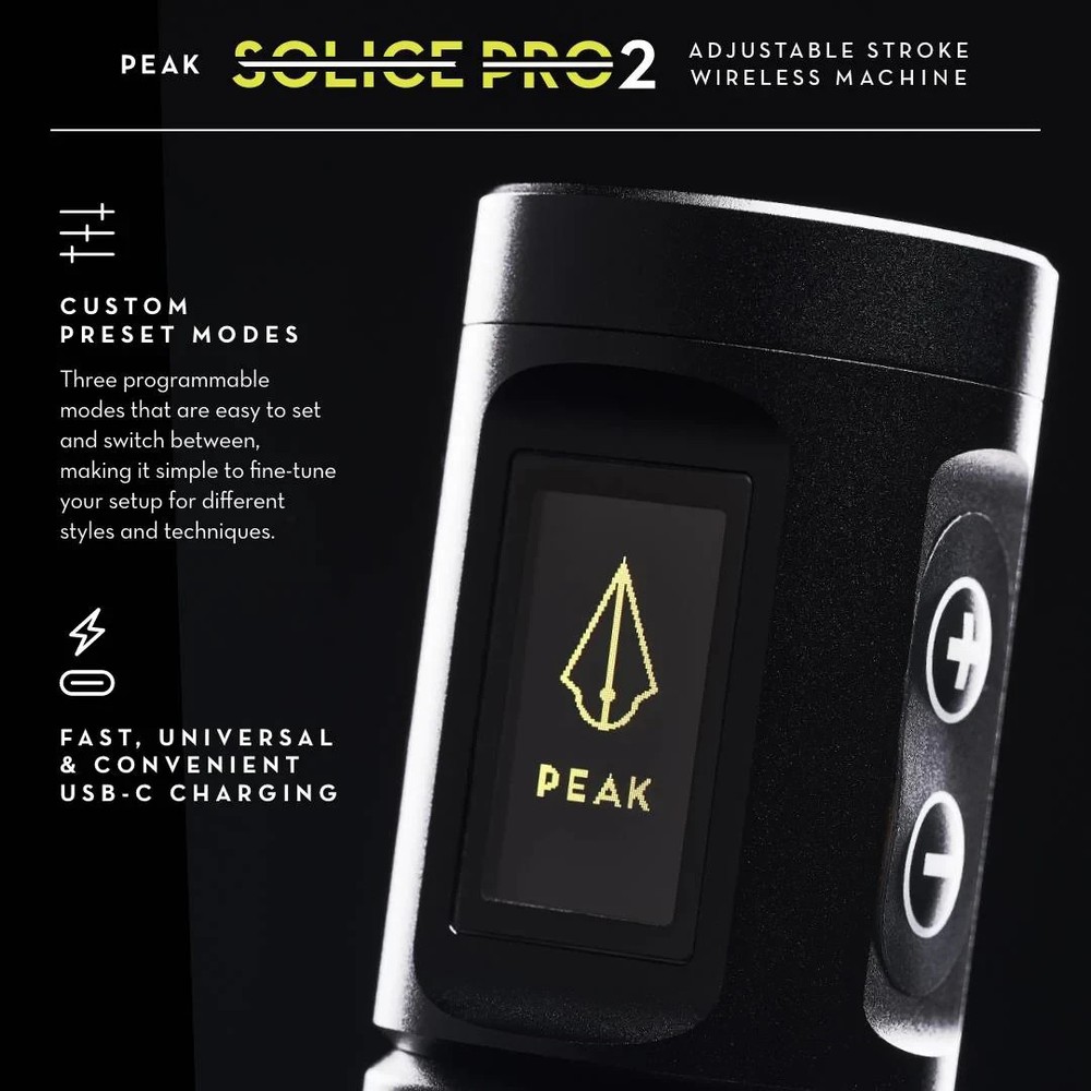 Peak Solice Pro 2 Wireless Tattoo Machine - GREY
